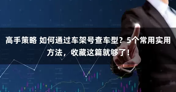 高手策略 如何通过车架号查车型？5个常用实用方法，收藏这篇就够了！